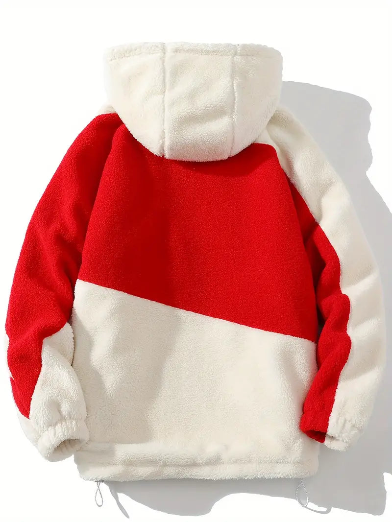 Letter Trend Casual Thickened Hooded Fleece Jacket For Autumn And Winter, Outdoor Sports Warm Jacket, Women's Activewear