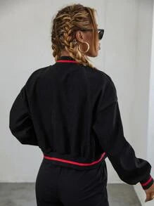 Letter Patched Varsity Jacket