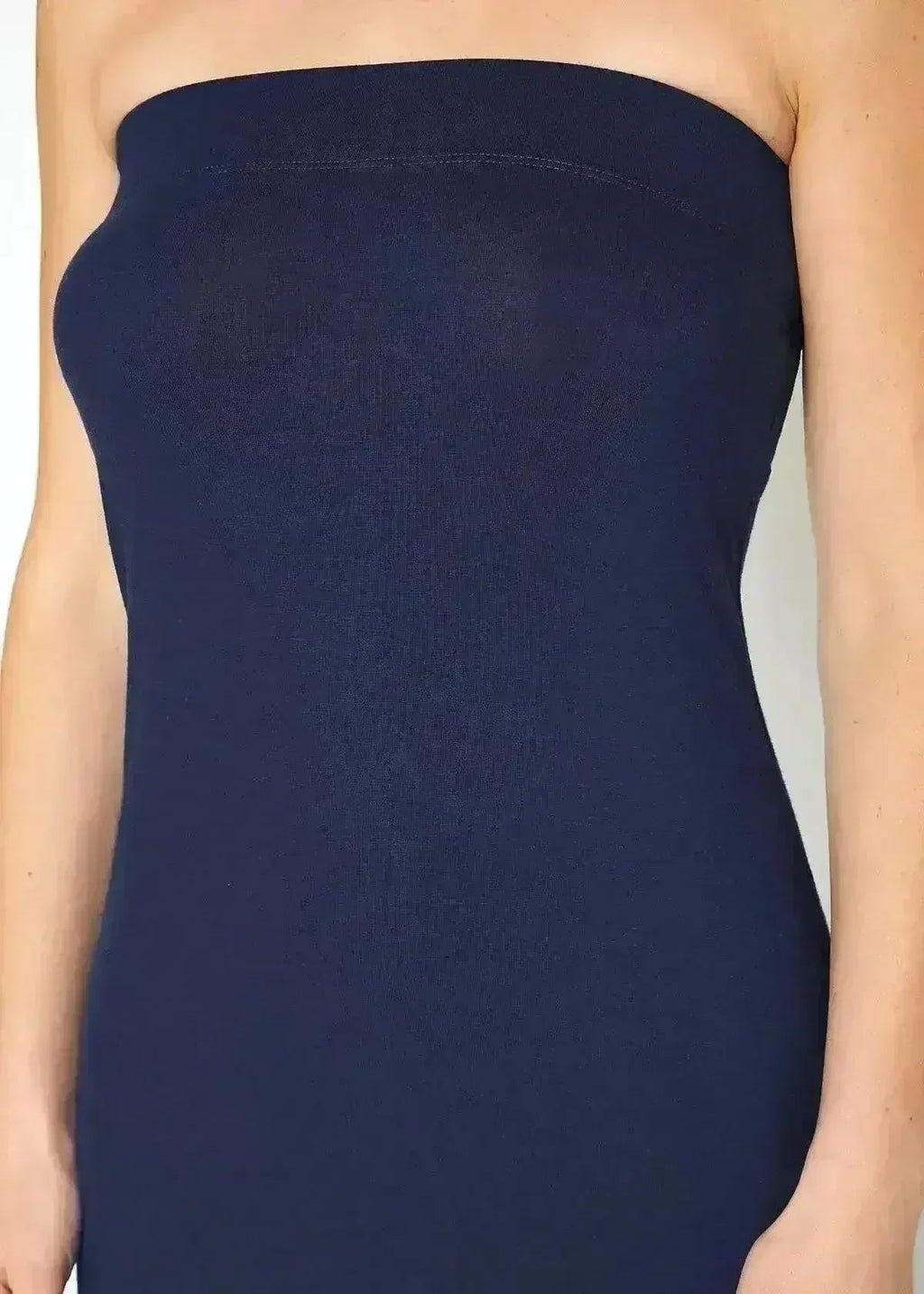 Women's Tube Top Bodycon Midi Dress