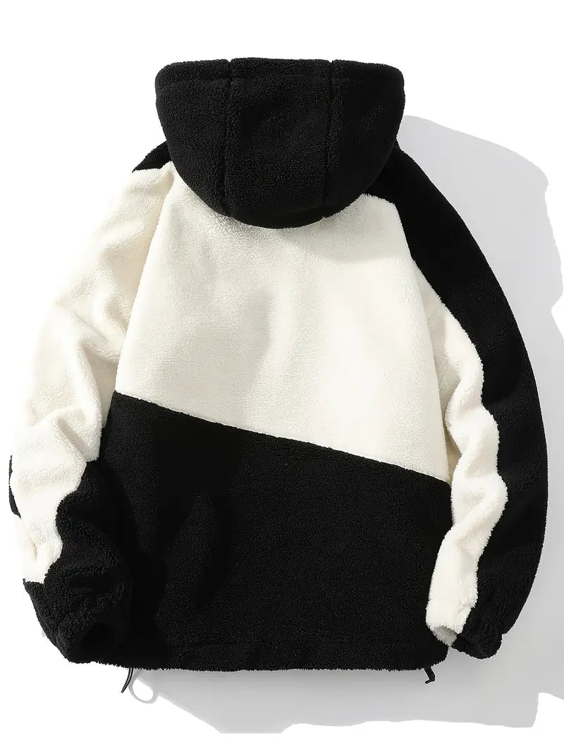 Letter Trend Casual Thickened Hooded Fleece Jacket For Autumn And Winter, Outdoor Sports Warm Jacket, Women's Activewear
