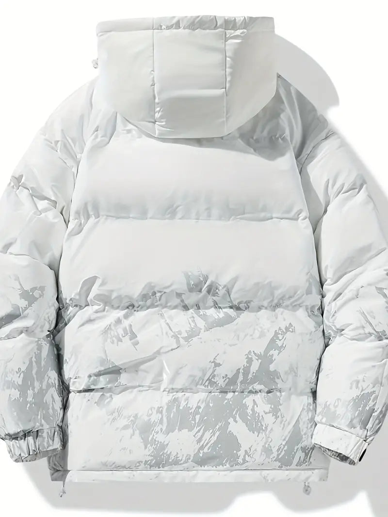 Men's Warm Windproof Casual Padded Jacket, Fashion Loose Fit Hooded Jacket For Fall Winter Outdoor Activities