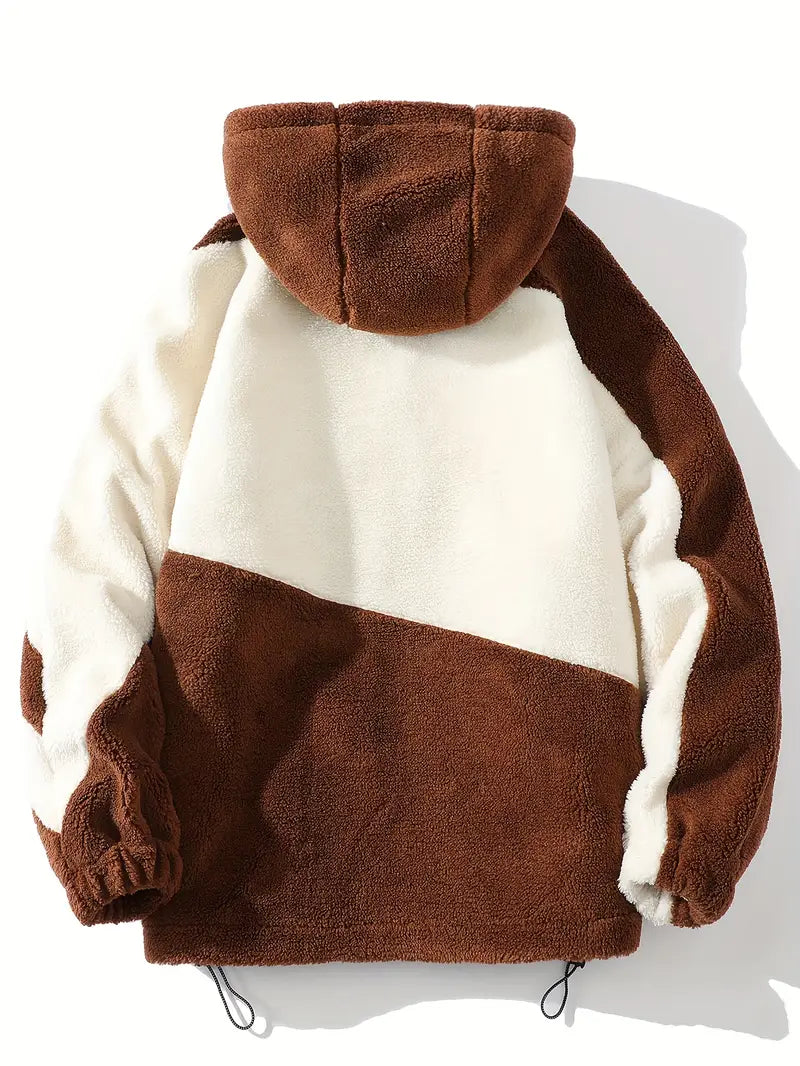 Letter Trend Casual Thickened Hooded Fleece Jacket For Autumn And Winter, Outdoor Sports Warm Jacket, Women's Activewear