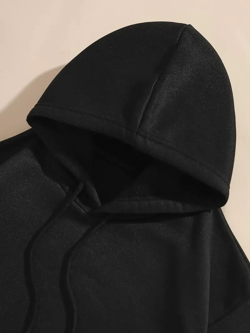 Graphic Print Hoodie, Drawstring Casual Hooded Sweatshirt For Spring & Fall, Women's Clothing