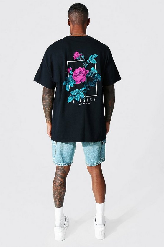 OVERSIZED VIRTUES GRAPHIC T-SHIRT