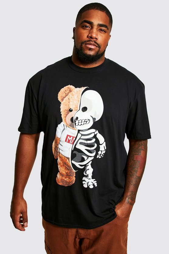 PLUS TEDDY SKELETON GRAPHIC T-SHIRT
