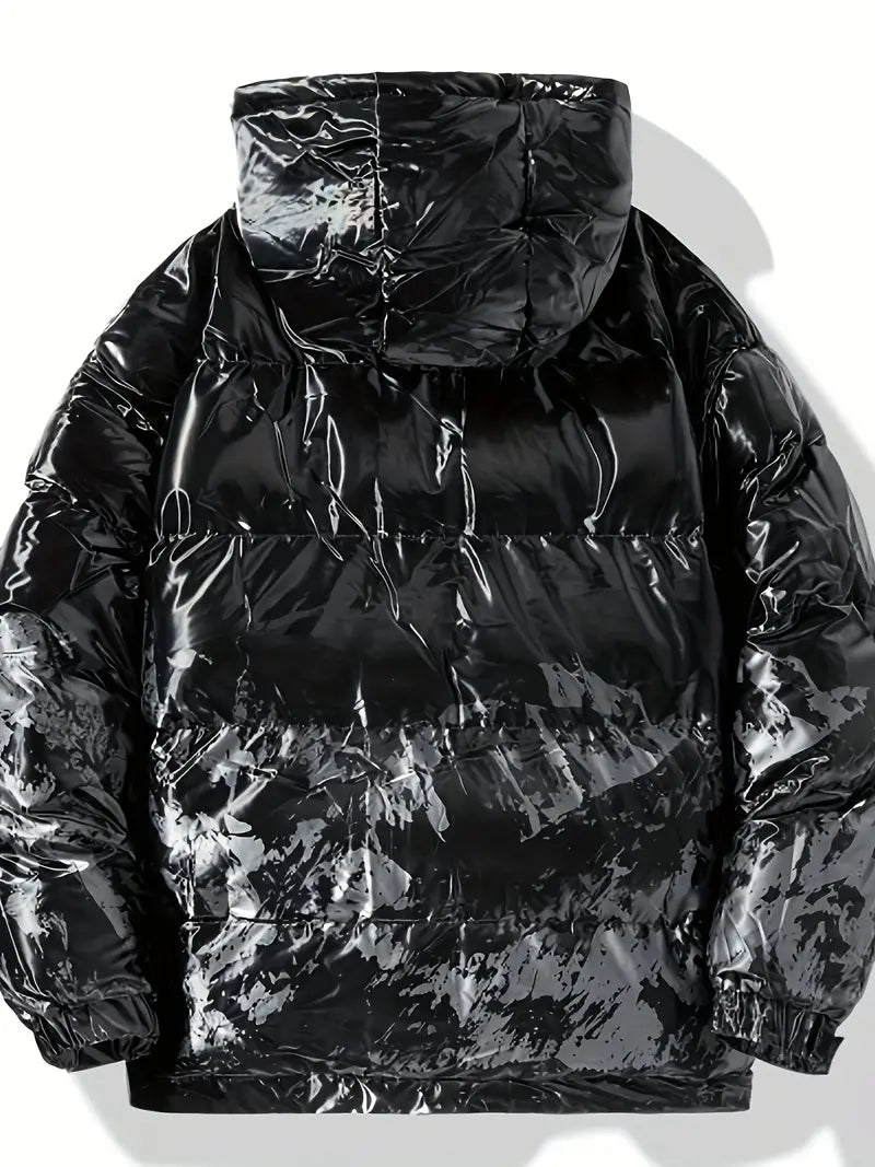 Men's Warm Windproof Casual Padded Jacket, Fashion Loose Fit Hooded Jacket For Fall Winter Outdoor Activities