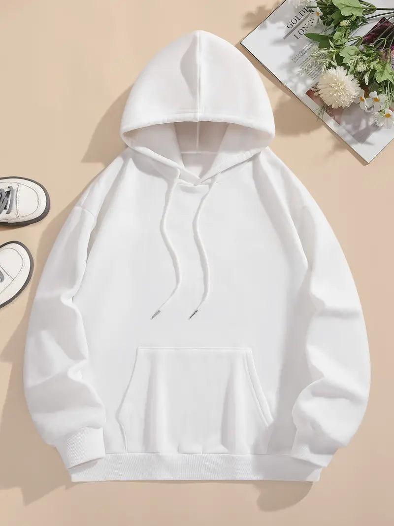 Graphic Print Hoodie, Drawstring Casual Hooded Sweatshirt For Spring & Fall, Women's Clothing