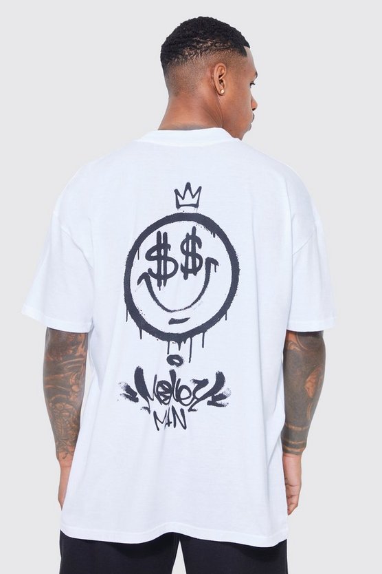 OVERSIZED GRAFFITI FACE T-SHIRT